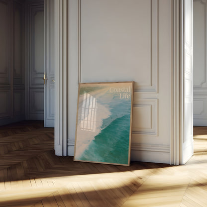 Poster Ondate Oceaniche Vita Costiera