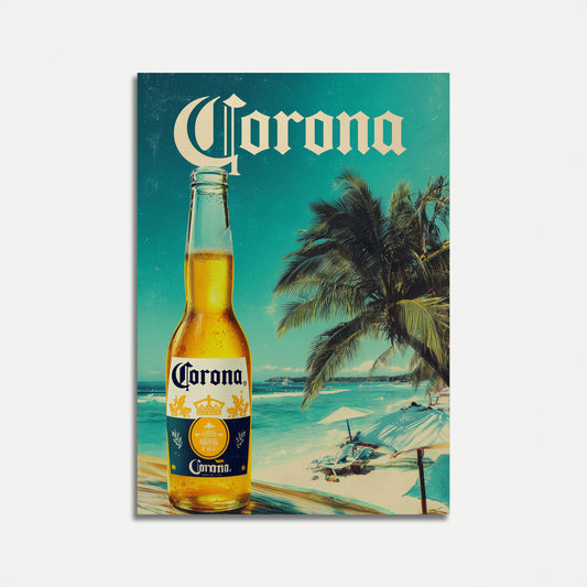 Tropical Corona Beach Escape Poster