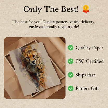 Fierce Gaze Cheetah Poster