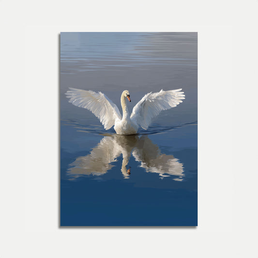 Affiche du majestueux cygne blanc