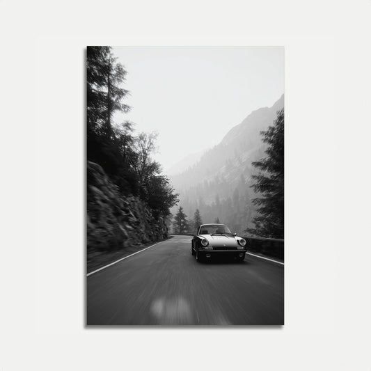 Mountain Road Classic Porsche Poster