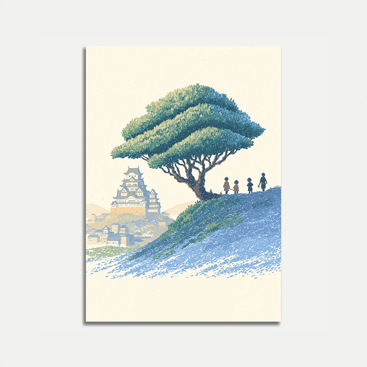 Japanese Castle Landscape Poster