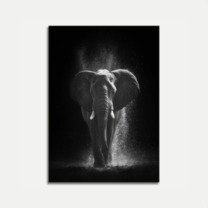 Majestic Elephant Dust Storm Poster