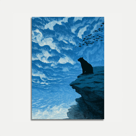 Bear on Rocky Cliff Poster