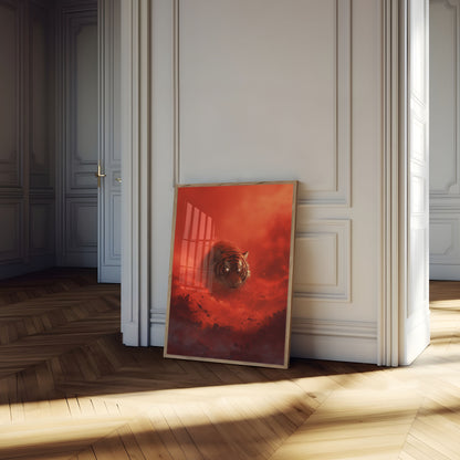 Póster del feroz tigre del infierno