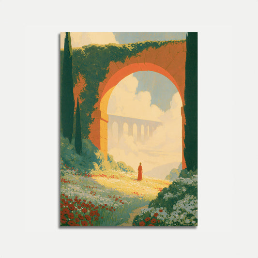 Ancient Archway Garden Landscape Poster