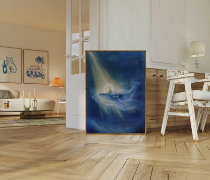 Cosmic Whale Meditation Poster