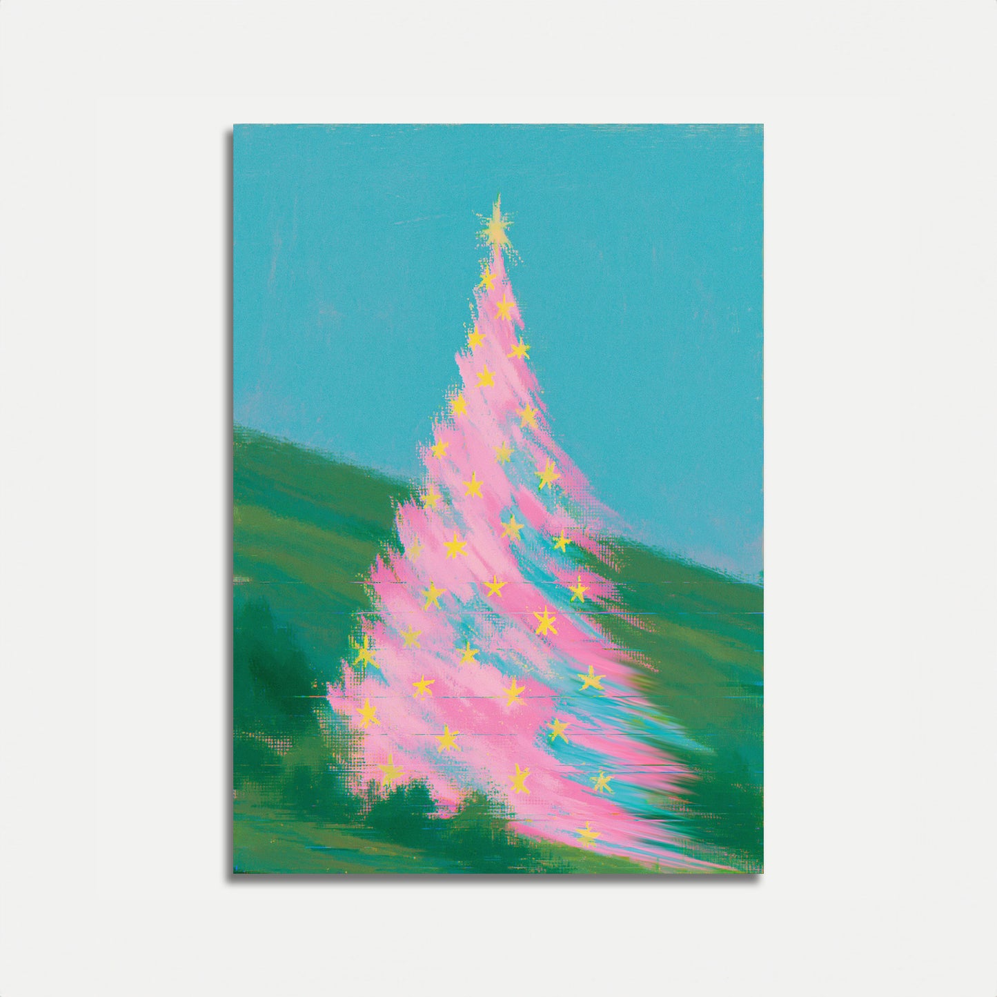 Pink Christmas Tree Poster