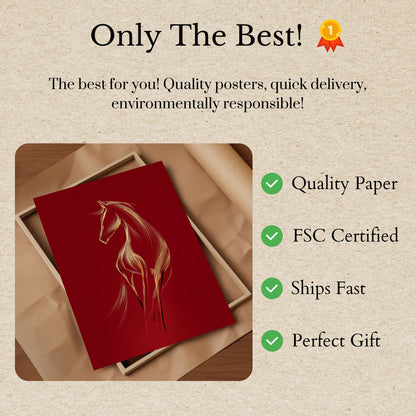 Elegant Horse Portrait Poster