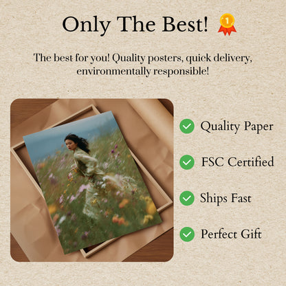 Ethereal Wildflower Dance Poster