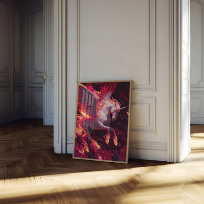 Affiche Ailes de Licorne Flamboyante