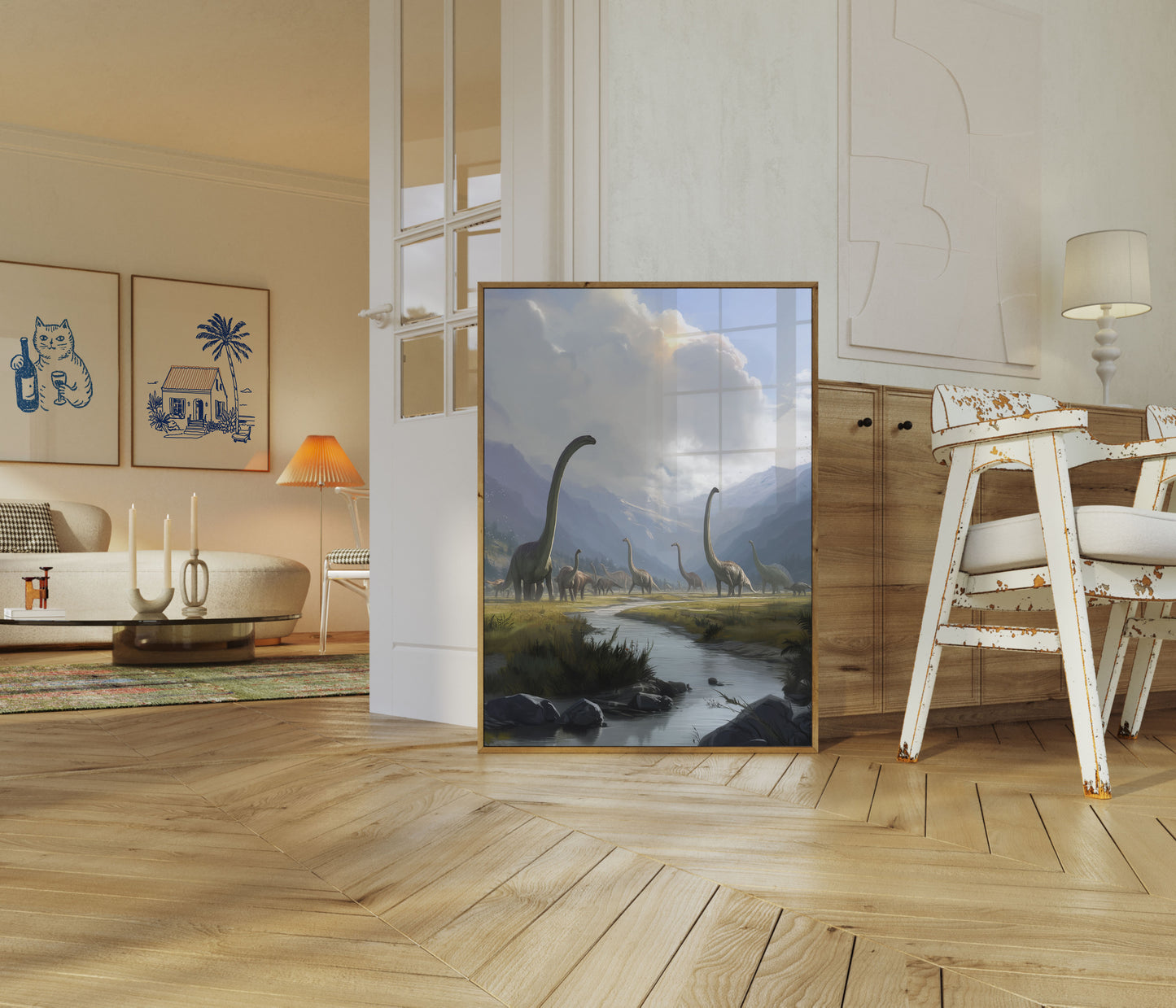 Prehistoric Brachiosaurus Valley Poster