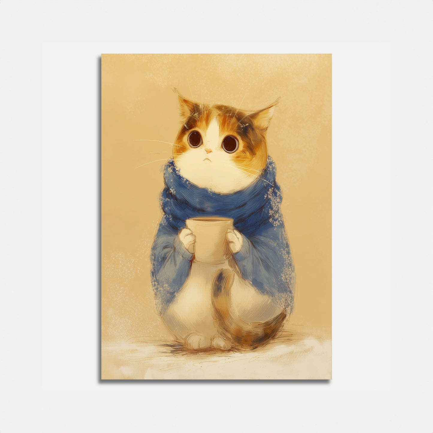 Cozy Cat Coffee Morning Poster