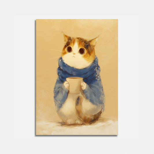 Cozy Cat Coffee Morning Poster