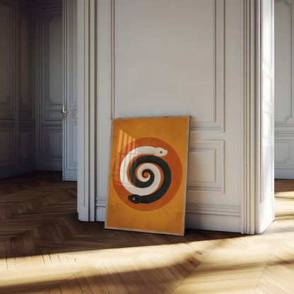 Hypnotisierendes Spiralschlangen-Poster