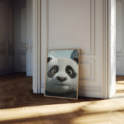 Affiche gros plan d'un adorable panda