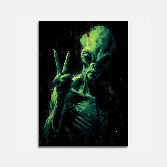 Cosmic Peace Alien Poster
