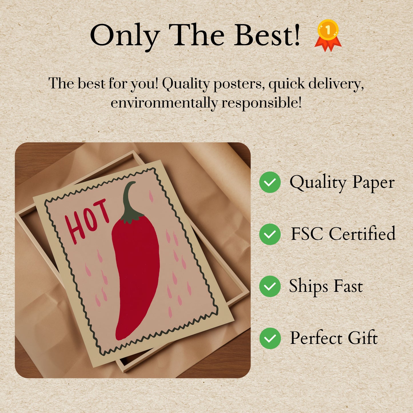 Spicy Red Hot Chili Poster