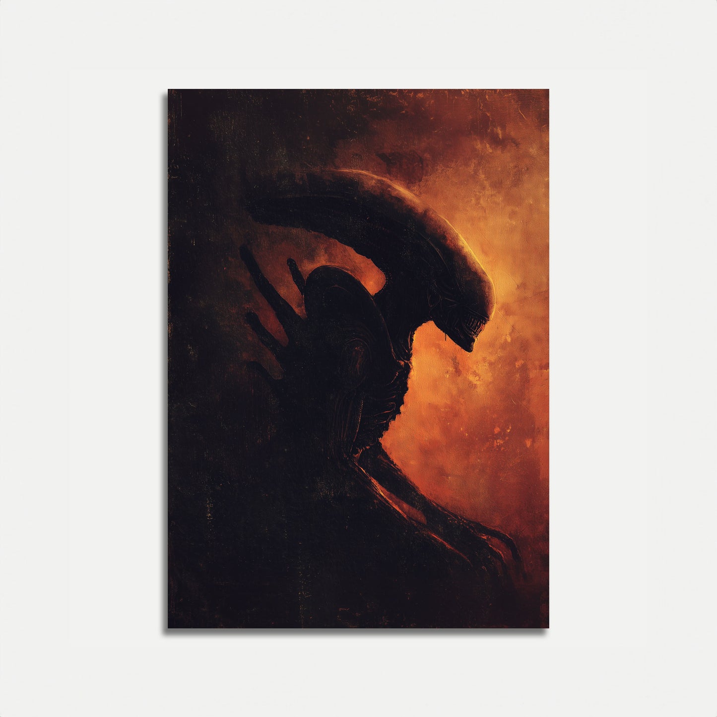 Dark Alien Silhouette Poster
