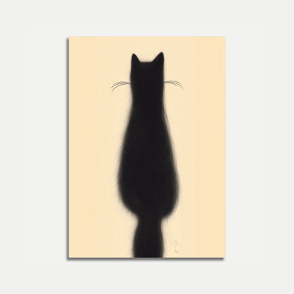 Elegant Black Cat Silhouette Poster