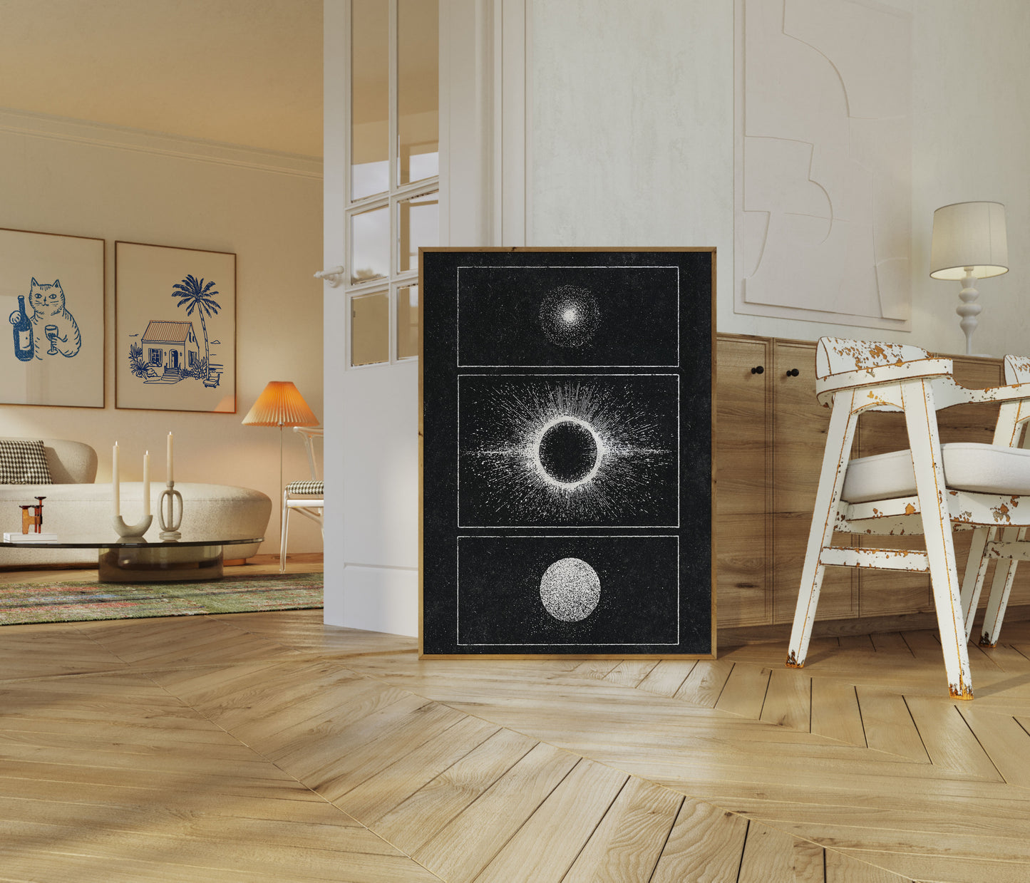 Pôster de Visão Cósmica do Eclipse Solar