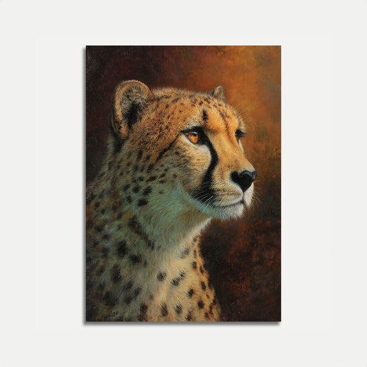 Majestic Cheetah Portrait Poster