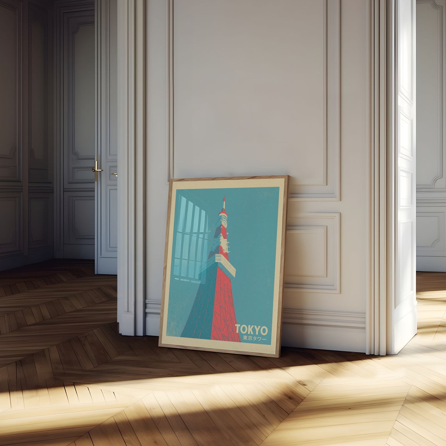Poster Tokyo Tower Rosso & Blu