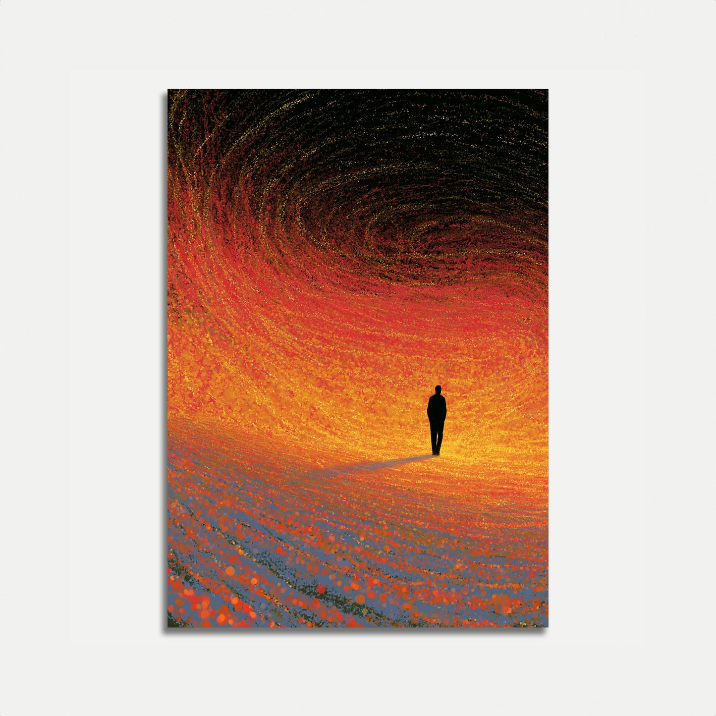 Einzelszene im Goldlicht-Poster