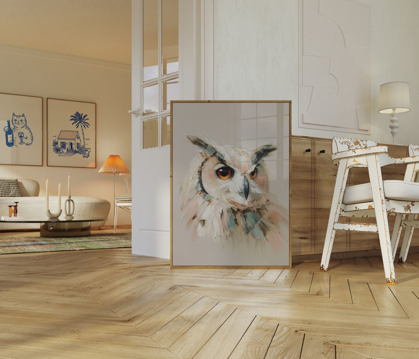 Elegant Owl Portrait Poster