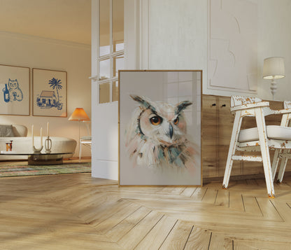 Elegant Owl Portrait Poster
