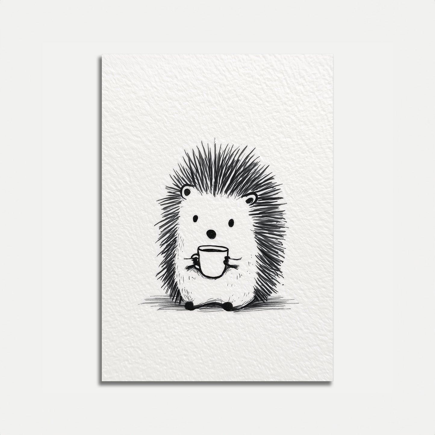 Cozy Hedgehog Coffee Break Poster