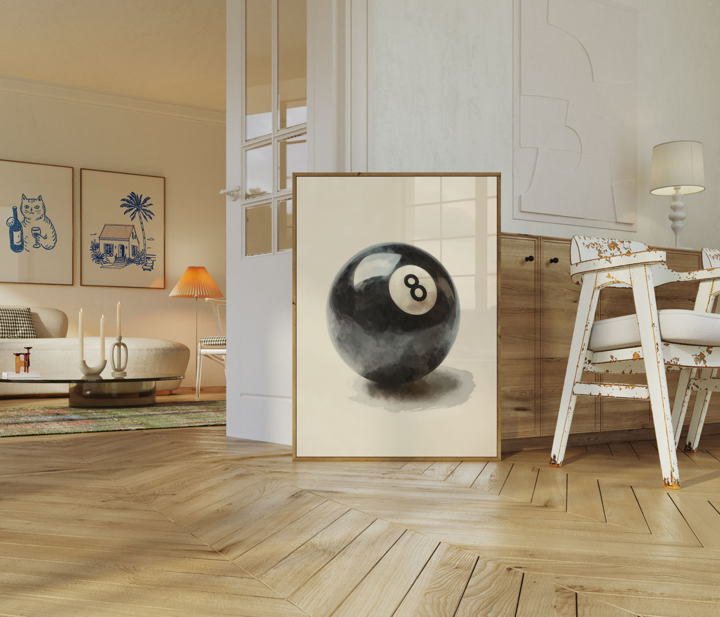 Klassisches 8-Ball-Pool-Poster