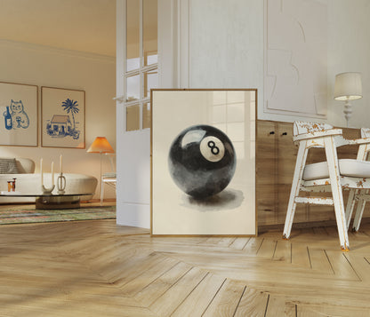 Klassisches 8-Ball-Pool-Poster