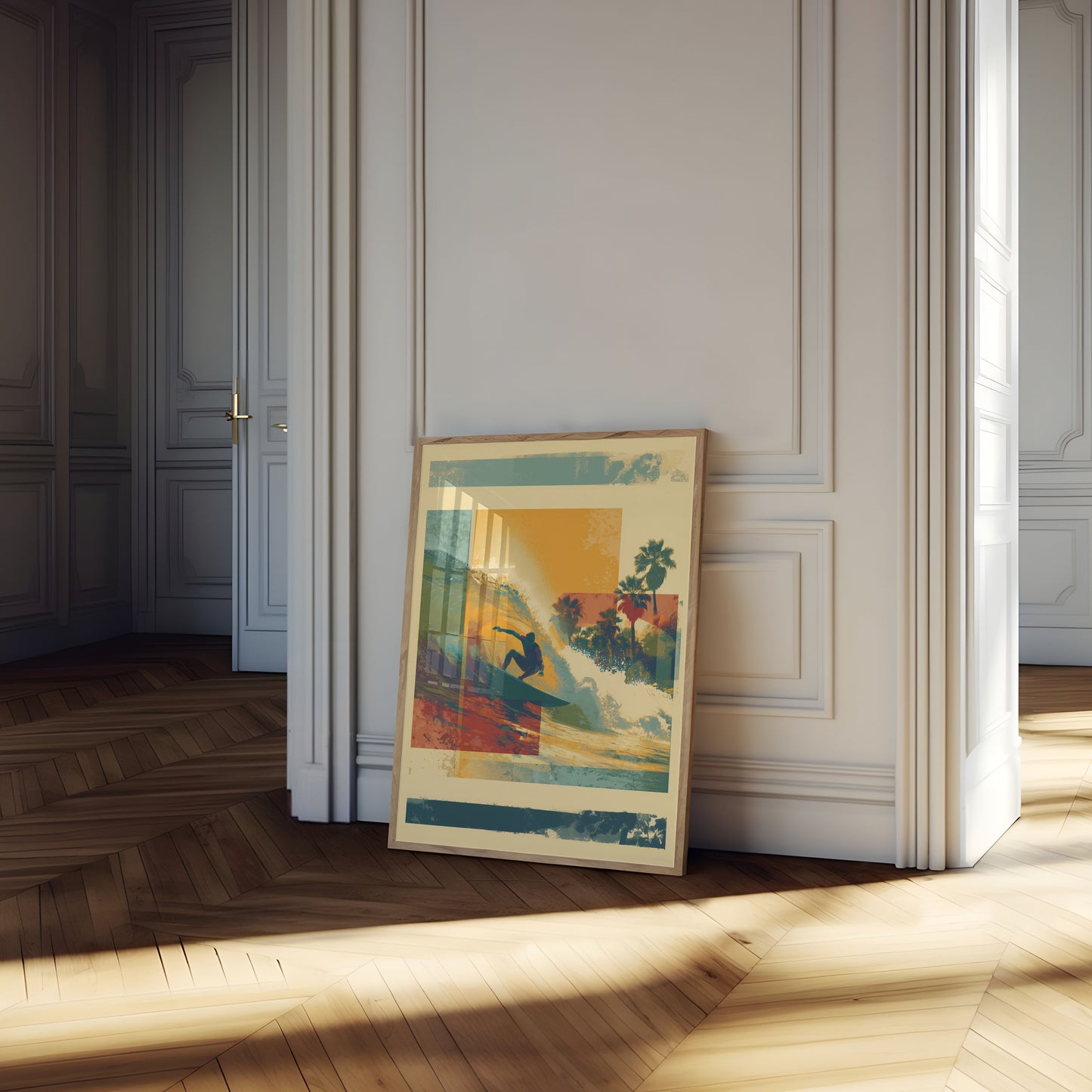 Póster de vibraciones de surf de California