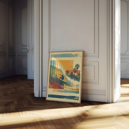 Póster de vibraciones de surf de California