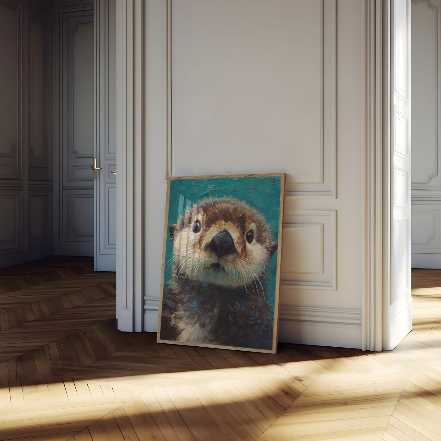 Nieuwsgierige Otter Portret Poster
