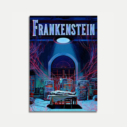 Frankensteins laboratorium neonposter