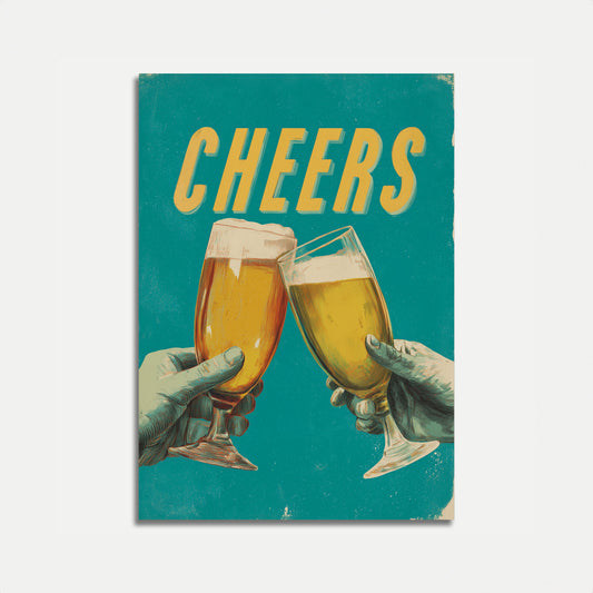 Classic Cheers Beer Toast Poster