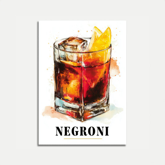 Vibrant Negroni Cocktail Poster