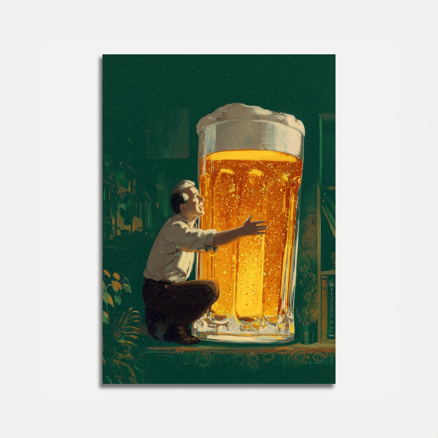 Giant Beer Embrace Poster