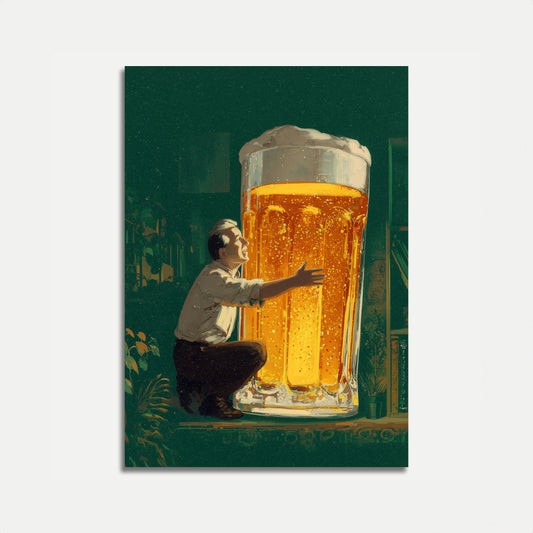 Giant Beer Embrace Poster