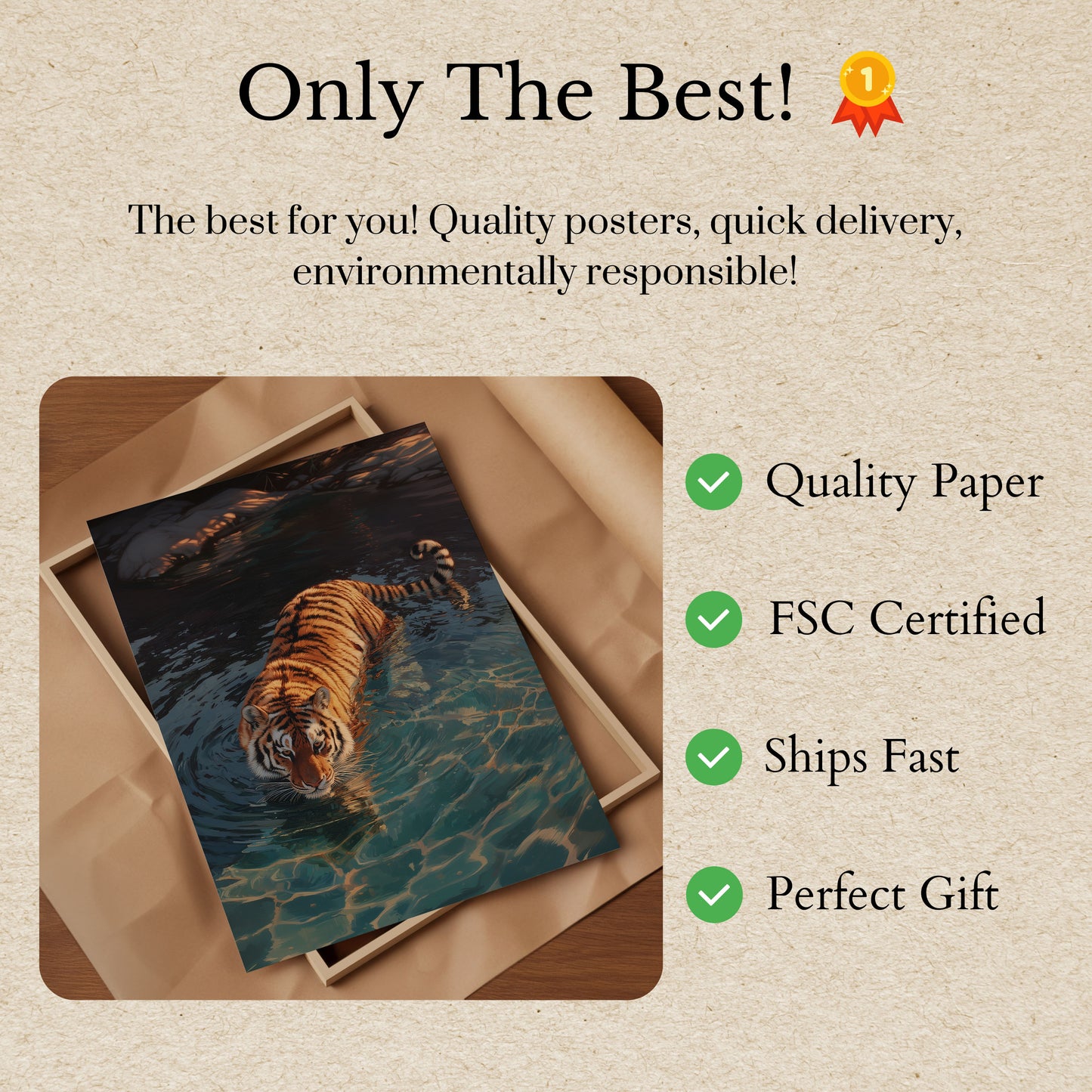 Póster de Majestic Tiger Waters