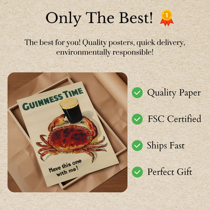 Guinness Time Vintage Beer Poster