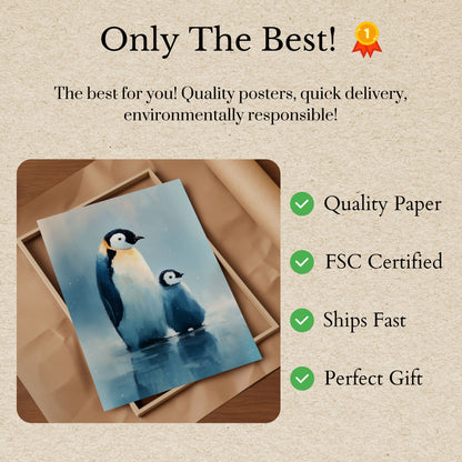 Blid Pingvin Familie Plakat