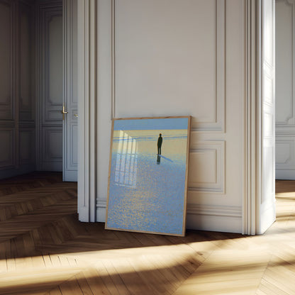 Affiche : Figure solitaire sur la plage