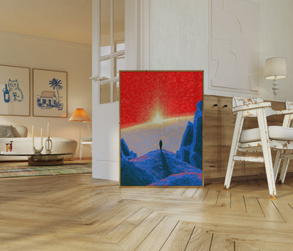 Poster: Viandante solitario nel deserto