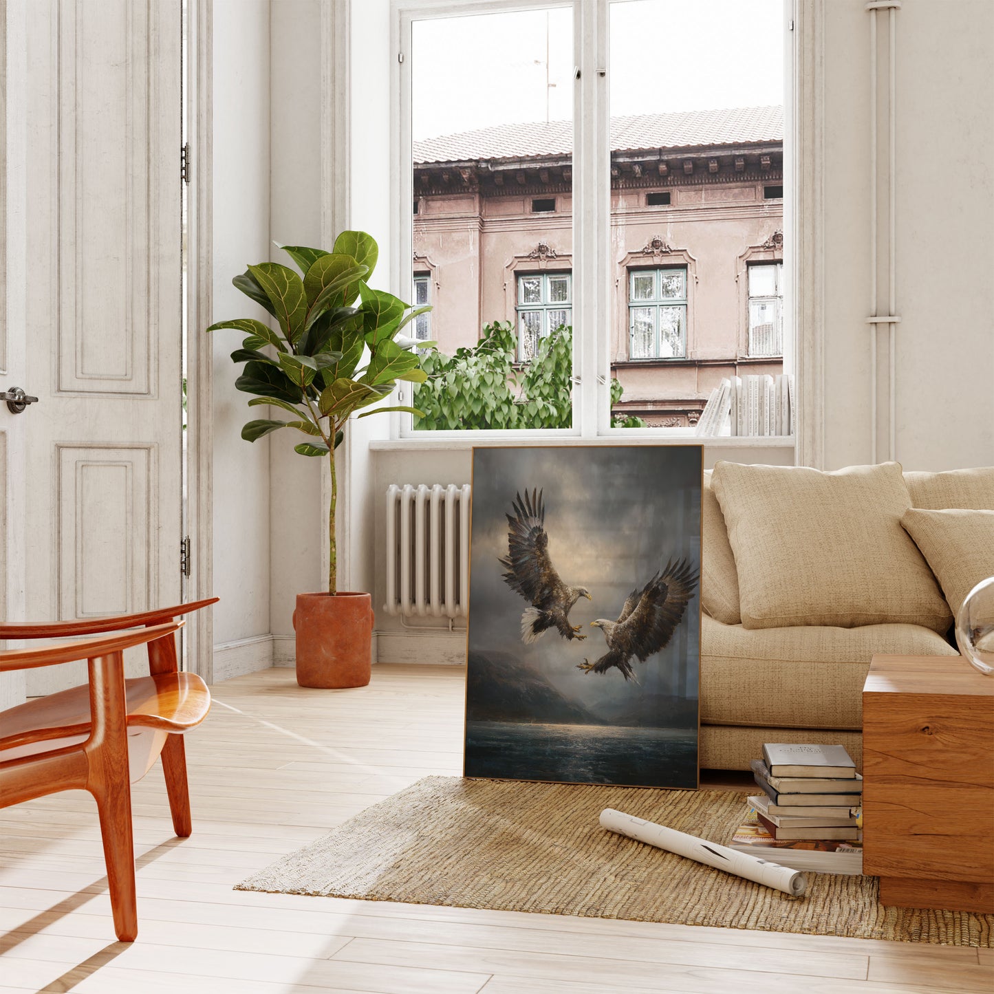 Majestic Eagles in Flight Poster