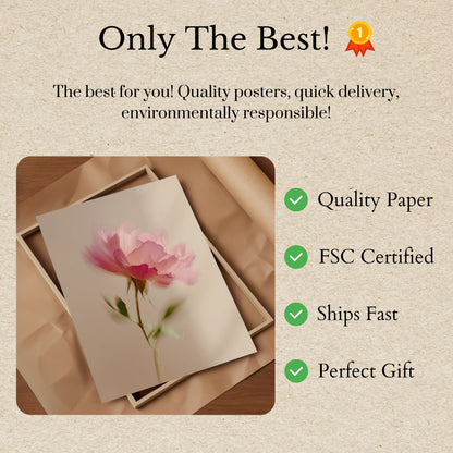 Zart rosa nejlikoblomma affisch