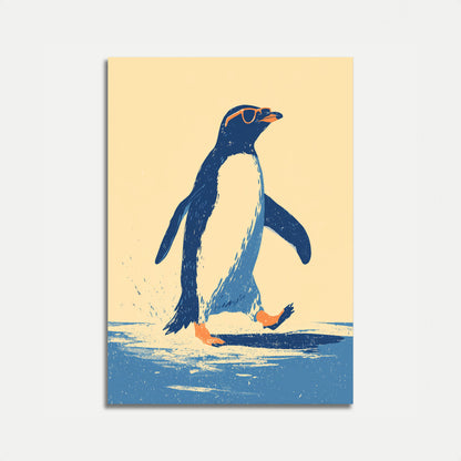 Affiche Pingouin Traversant l'Océan