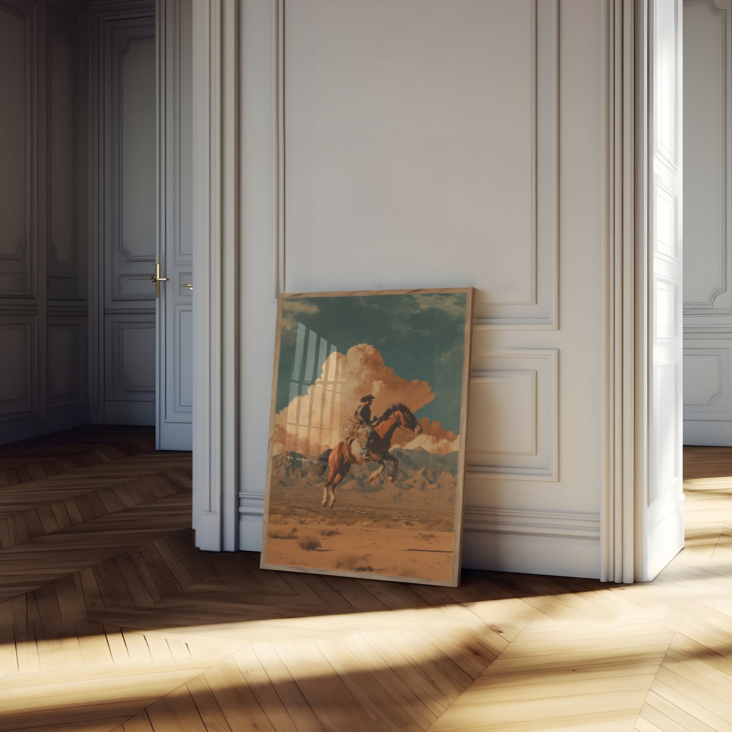 Desert Cowboy Thunder Poster